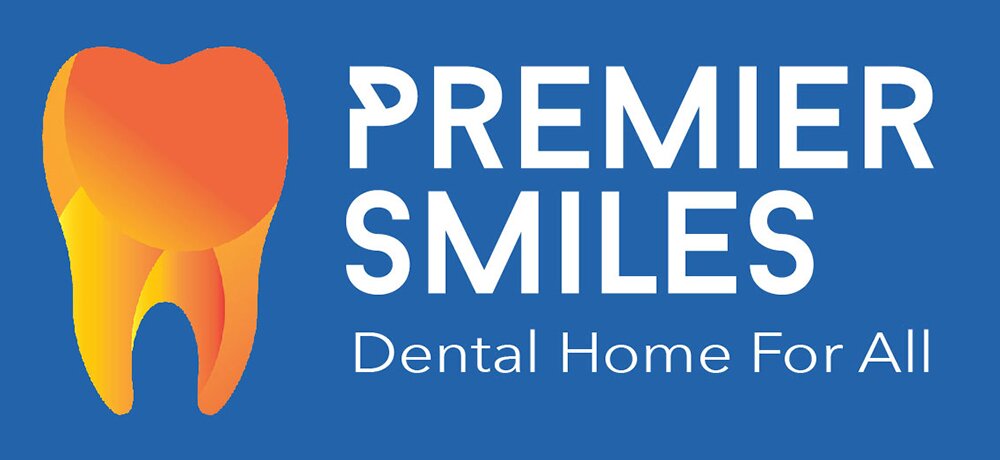 Premier Smiles logo in blue